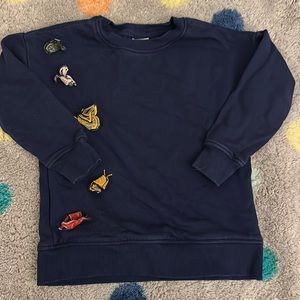 Hanna Andersson Girls Butterfly Appliqué Sweatshirt